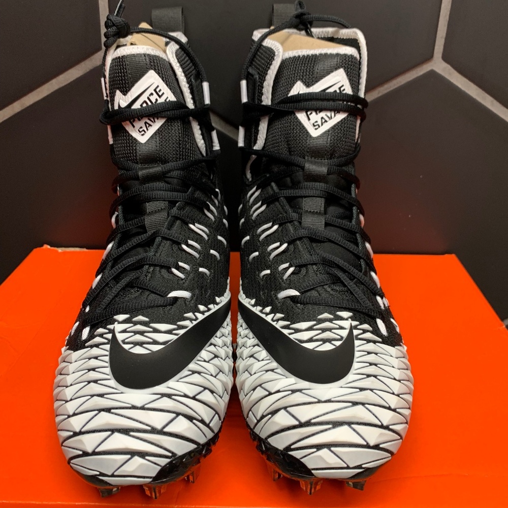 Nike Force Savage Elite TD Black White Cleats - Picture 3 of 6
